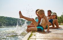 Lac des Bretonnières Camping La Mignardière proche de Tours 