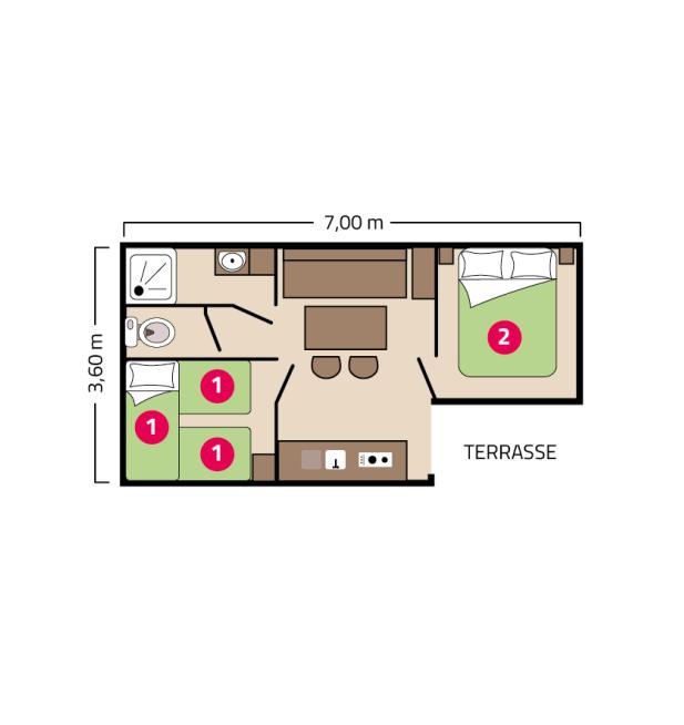 Mobil-home Loggia camping Park er Lann