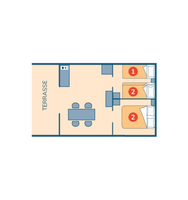 Plan Tente Natura camping Le Petit Rocher