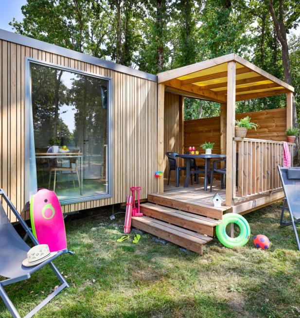 Mobil-home Loggia camping Les Chalands Fleuris