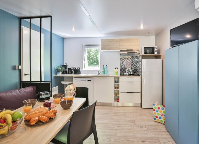 Mobil-home Clim Suite Duo camping Le Petit Rocher