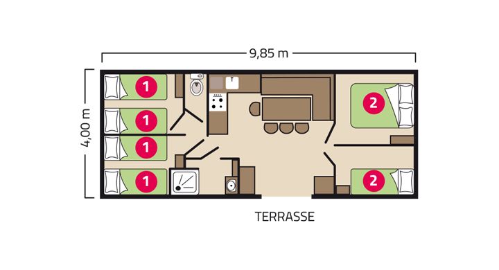 Plan Mobil home Génération Camping Signol