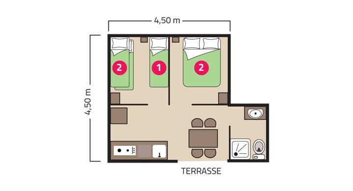 Plan Tente Ecolodge Camping Le Petit Rocher