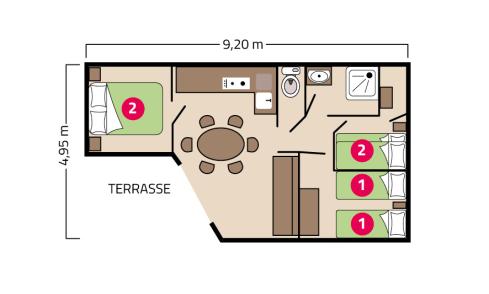 Plan chalet Grand Large camping Signol
